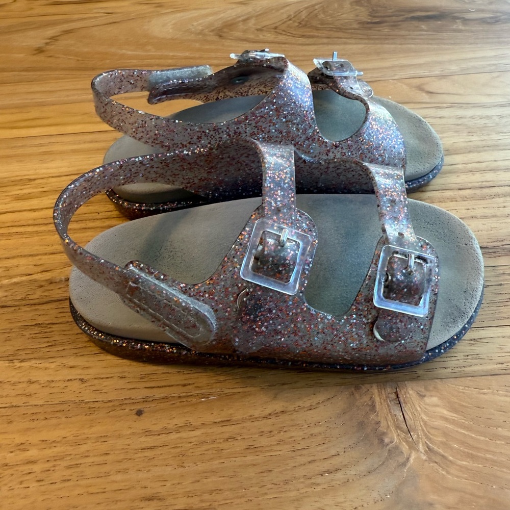 Mini Melissa Pink Glittery Kids Sandals